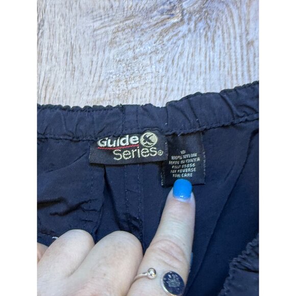 Y2K Women's Black Baggy Cargo Utility Pants Size 10 Zip Off‎ - Picture 6 of 8